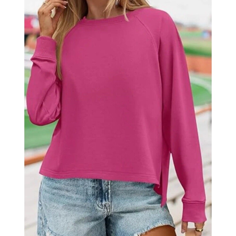 ZESICA Women’s Pink Crewneck Sweatshirt Size Medium NWT | Long Sleeve Pullover